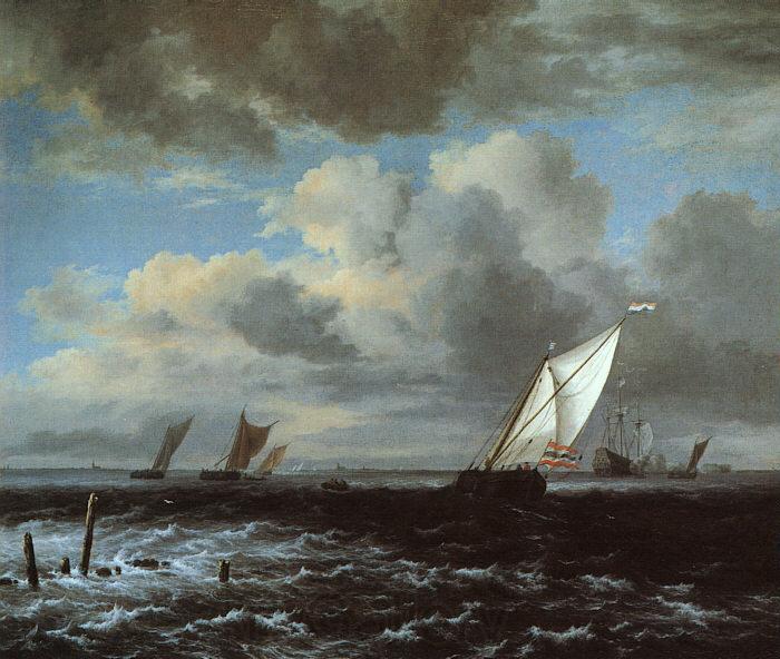 Jacob van Ruisdael Rough Sea Norge oil painting art